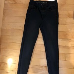 american eagle black skinny jean